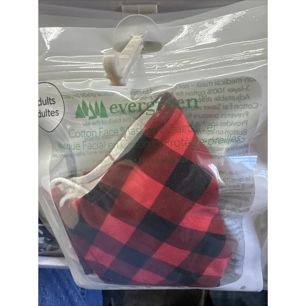 3-Ply Washable Face Masks-36 Masks-evergreen Adult‎ 4 Designs 9 Of Each Cotton